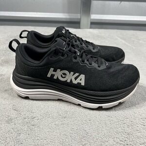 Hoka One One Gaviota 5 Shoes Mens 11.5 2E Wide Black White Running Sneakers